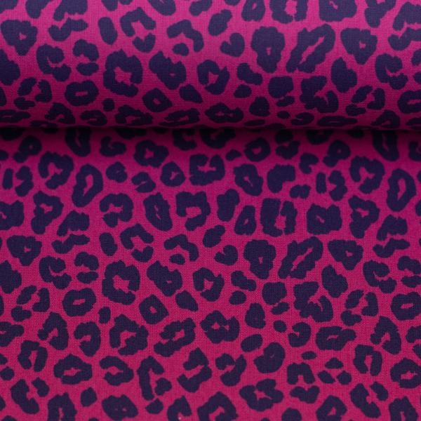 Baumwolle Leoni Animalprint  Pink/Blau by Swafing
